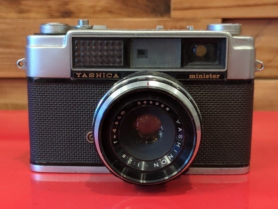 1円～　YASHICA　ヤシカ　minister　YASHINON 1:2.8 f=4.5cm　レンジファインダー　フィルムカメラ　現状品