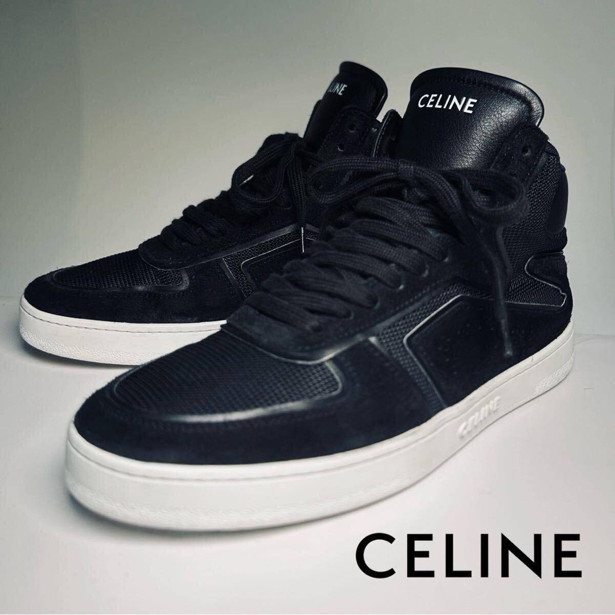 【本物保証】極美品◆ CELINE セリーヌ◆CT-01 Z トレーナー ハイ トップ スニーカー メンズ ハイカットスニーカー サイズ41 26cm相当 