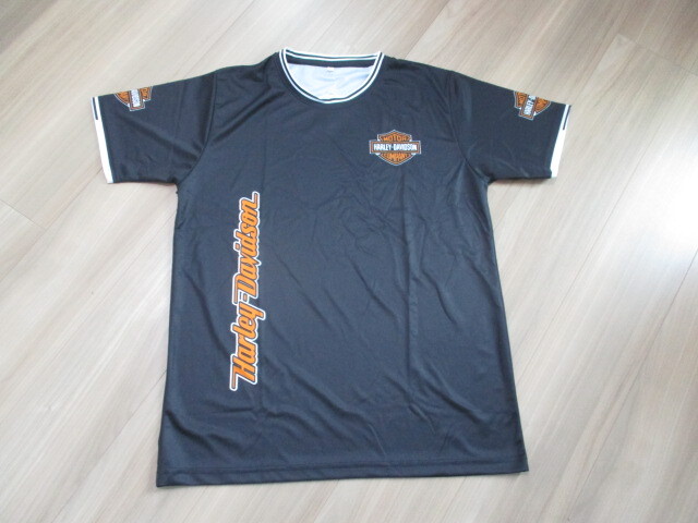 Harley-Davidson　ハーレー　ゲームシャツ　黒　XL　半袖　丸首　Tシャツ