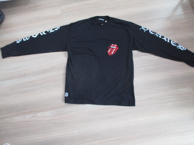 Chrome Hearts × Rolling Stones レプリカ ロンT 黒 観賞用 店舗装飾用 