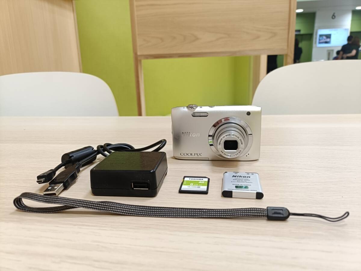 【動作確認済】 NIKON ニコン COOLPIX A100 充電器 データカード8G 付属