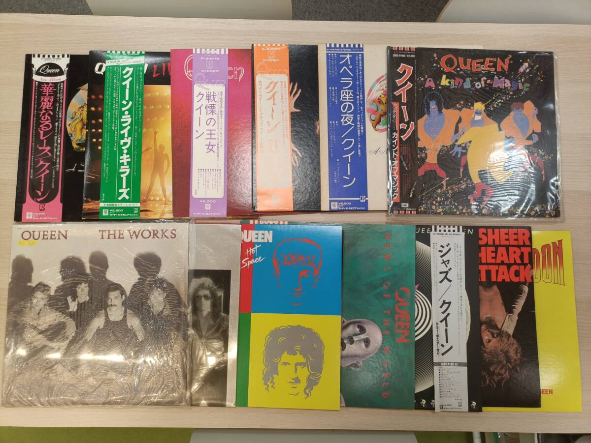 洋楽 クイーン LP レコード13点まとめ QUEEN 洋楽 70年代 UK ロック 名盤 帯付き 当時物 レア