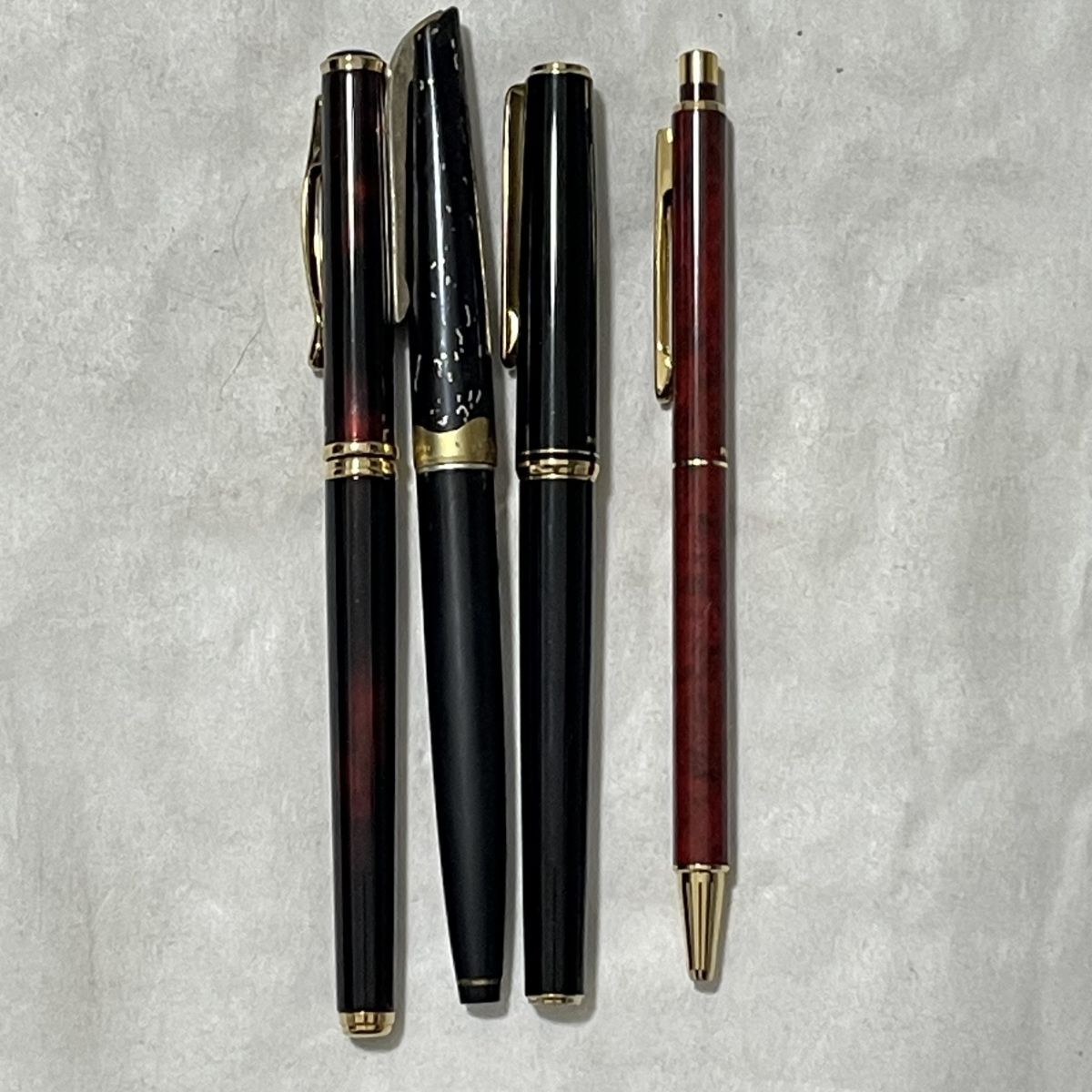万年筆 ボールペン まとめ売り 4点セット PILOT 万年筆　PLATIUM PILOT Cavalier PILOT　Ruano ボールペン 14K.18K刻印あり　/66-6-A