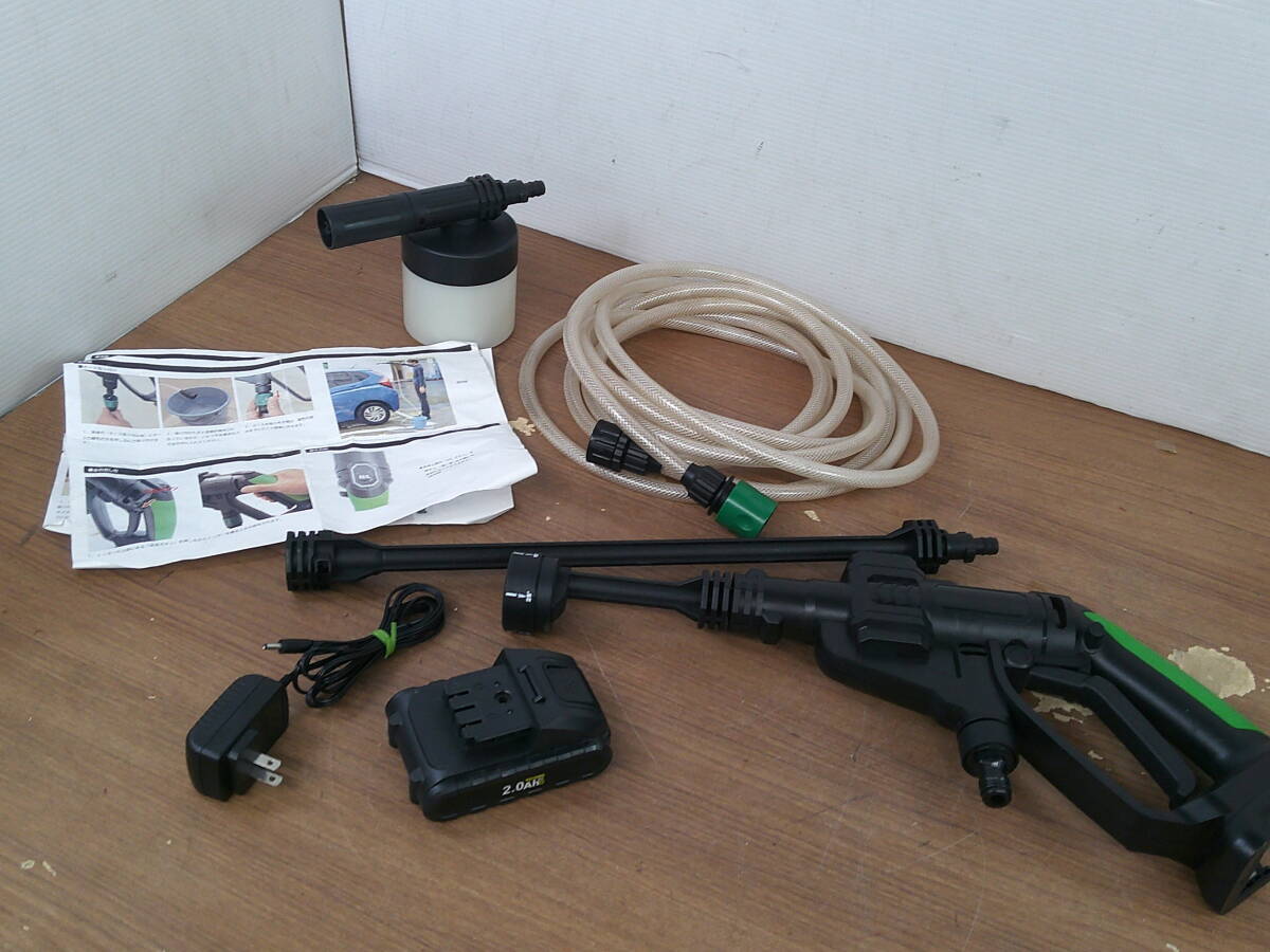 ♪ 高圧洗浄機 コードレス 充電式 18Ｖ 通電のみ確認 送料は説明欄※ジャンク品扱い ■１００