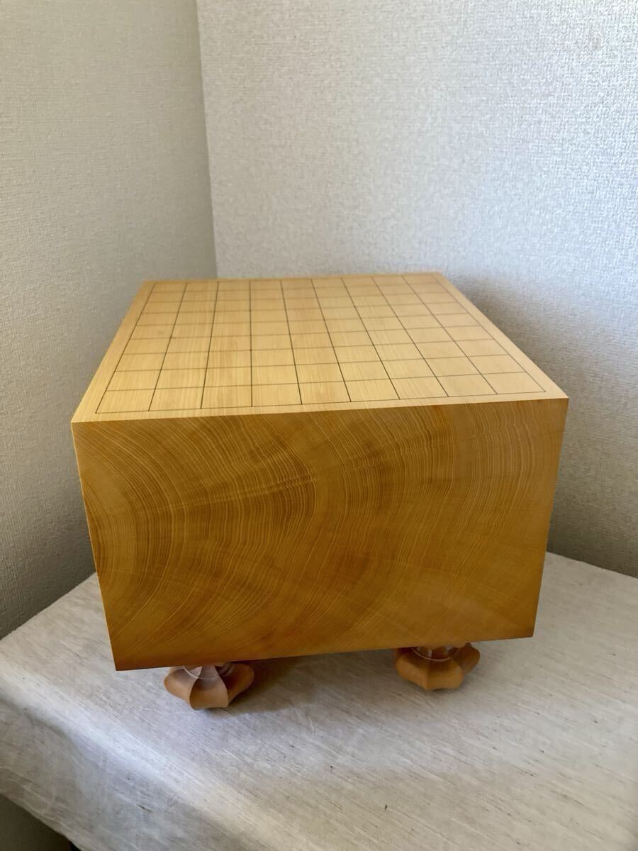 未使用品　本榧 将棋盤 脚付 天然木　RyuSyo 六寸九分　厚み21.4cm 桐蓋　隆祥産業