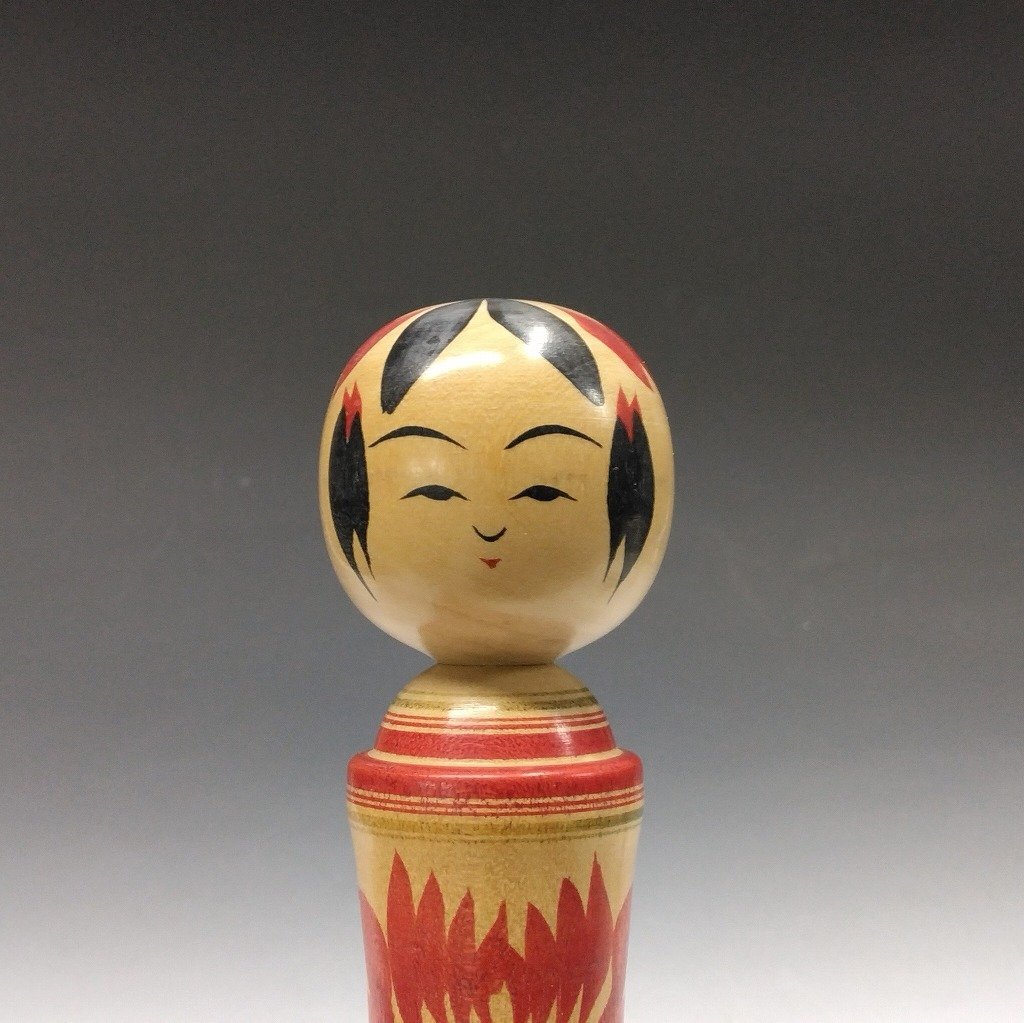 現代工芸作家◆◇遊佐寿彦｜YUSA Toshihiko(宮城, 1958- ) 鳴子系 伝統こけし 五寸15cm◇◆民藝/民芸 MINGEI, dbsy15947-s