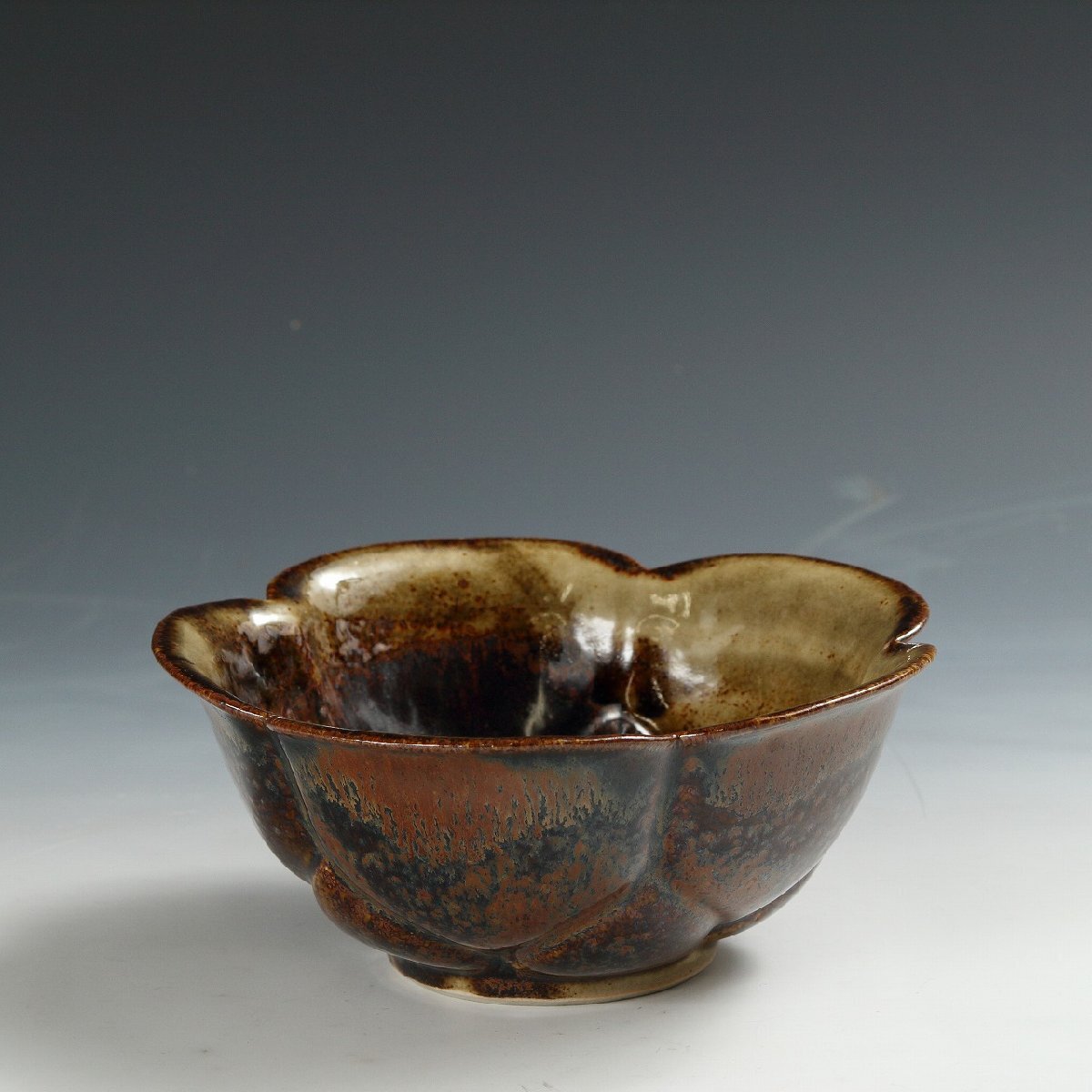 名工◆◇中村翠恒｜NAKAMURA Suikoh(石川, 1903-1985) 九谷 銹釉 梅花鉢 美術九谷の第一人者/ 石川県立美術館等所蔵作家◇◆dy14131-g