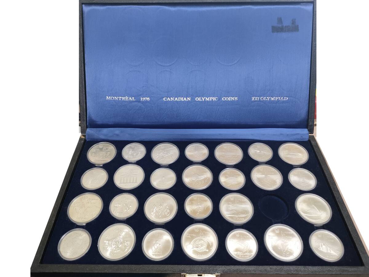 モントリオールオリンピック 記念銀貨 27枚セット 箱付き 5ドル 10ドル 現状品 100ｓ