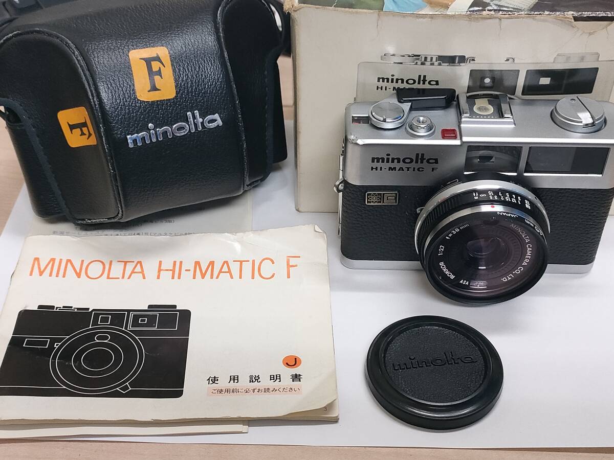 MINOLTA HI MATIC F 1 2.7 f=38mm 箱・取説つき ミノルタ ジャンク品 60ｓ