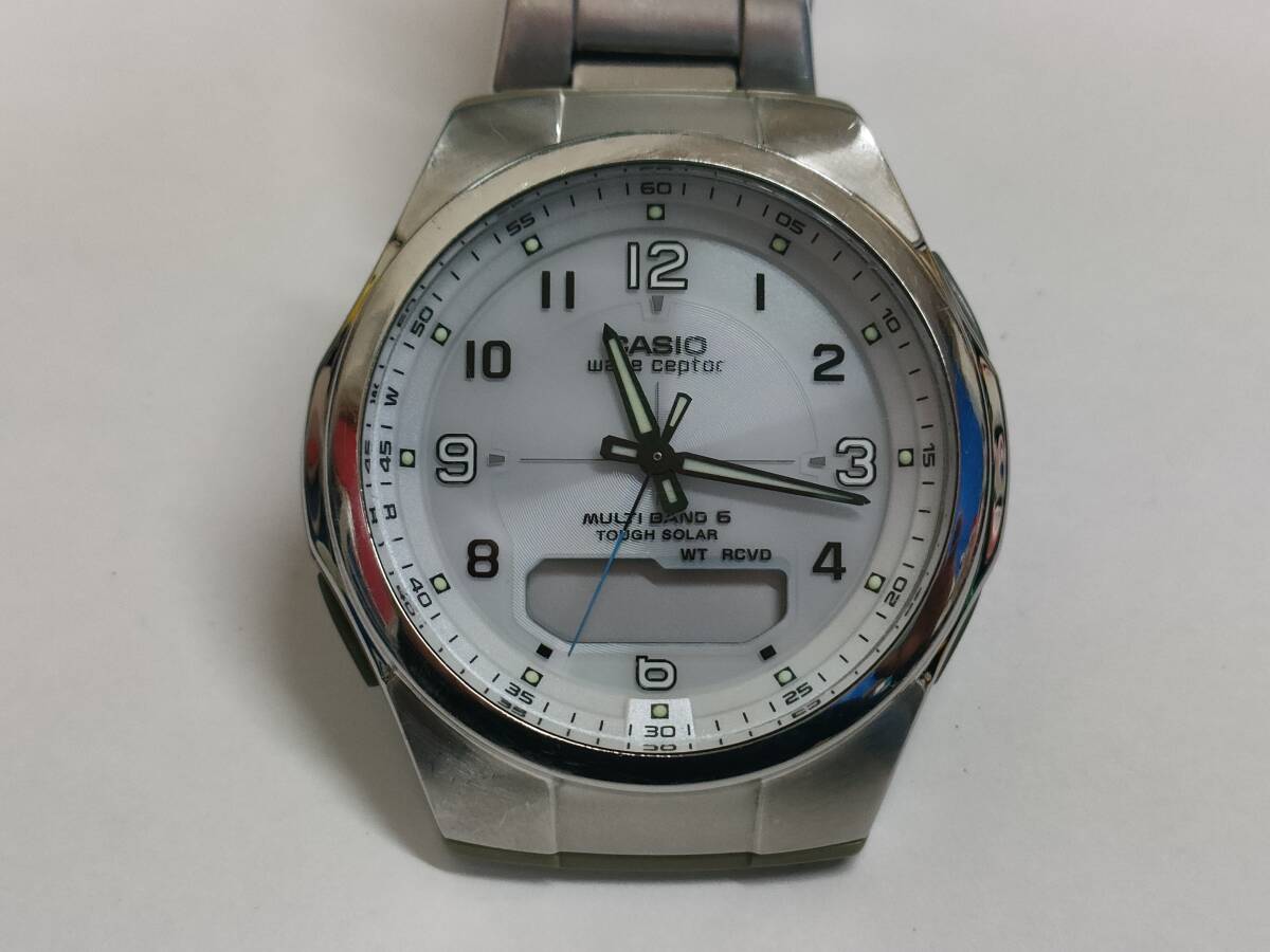 CASIO wave ceptor WVA-M600 腕時計 メタルバンド 電波 カシオ ジャンク品 60ｓ