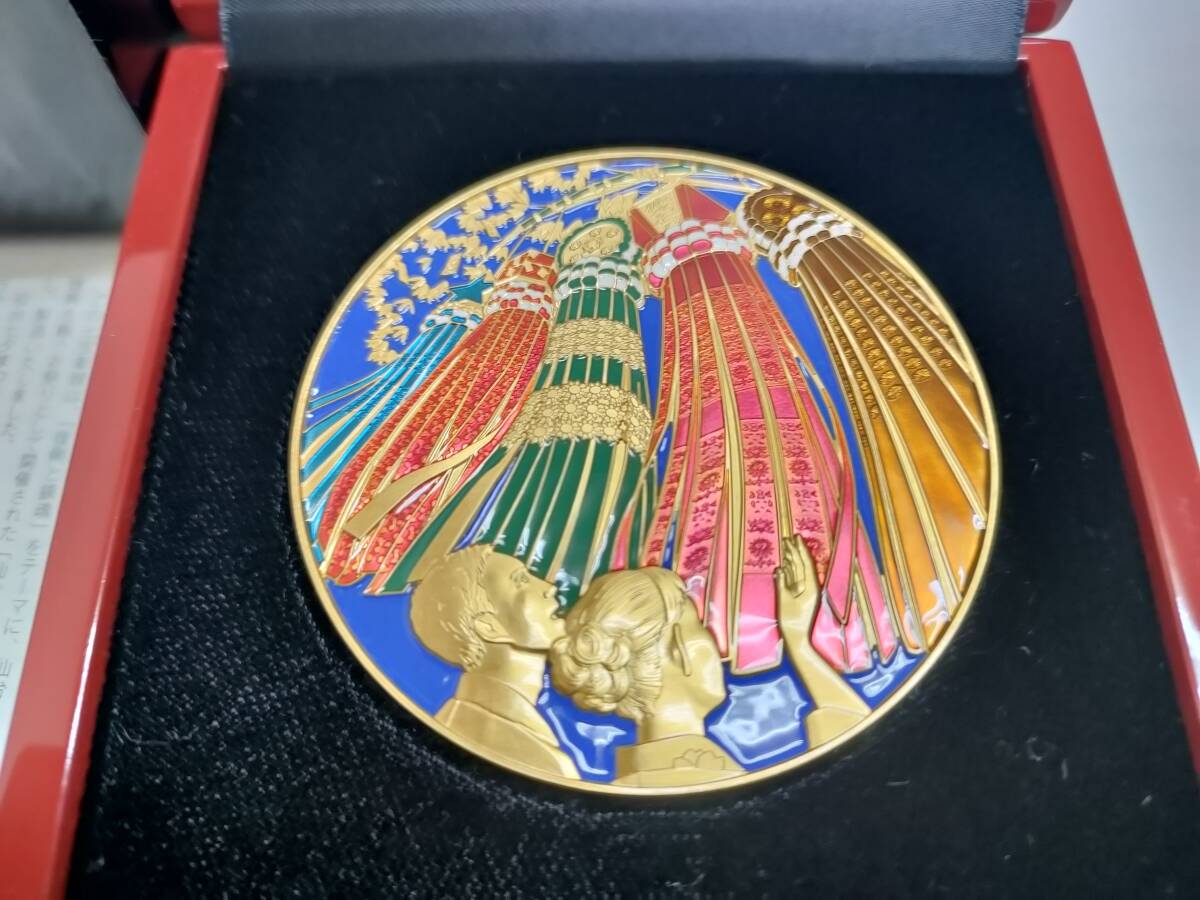 七宝章牌 日本の祭りシリーズ 「仙台七夕まつり」純銀 約160g 造幣局 現状品 60ｓ
