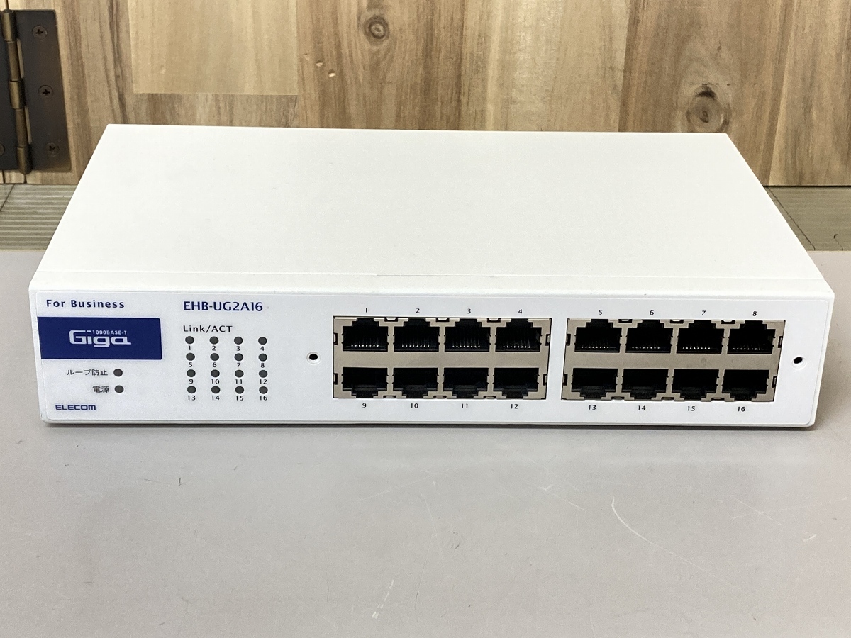 ELECOM EHB-UG2A16 16ports 1000BASE-T Switching HUB ※通電確認済 A-10' 1/5