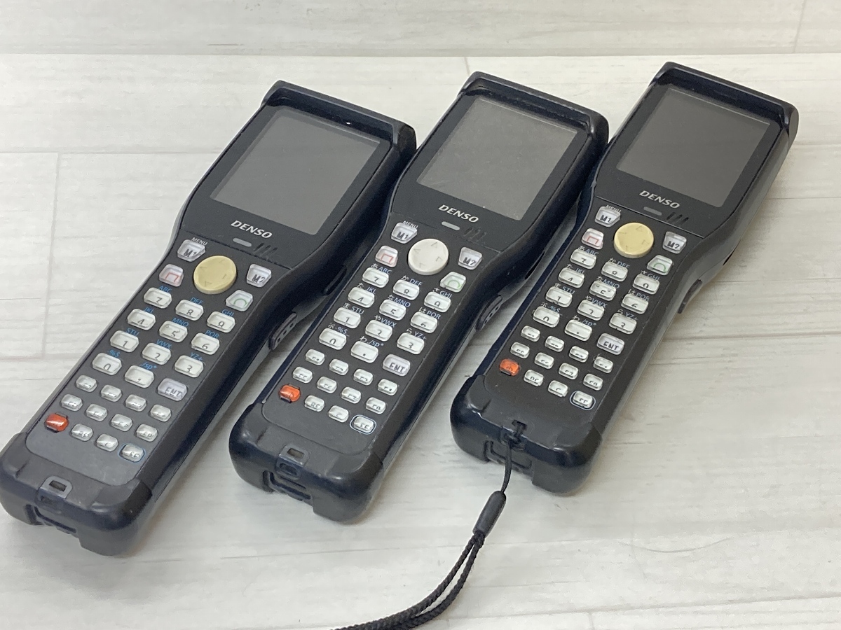 1円スタート [3台セット] DENSO BHT-600BW 16MB ハンディースキャナー ※ジャンク品/バッテリー欠品 BW-①