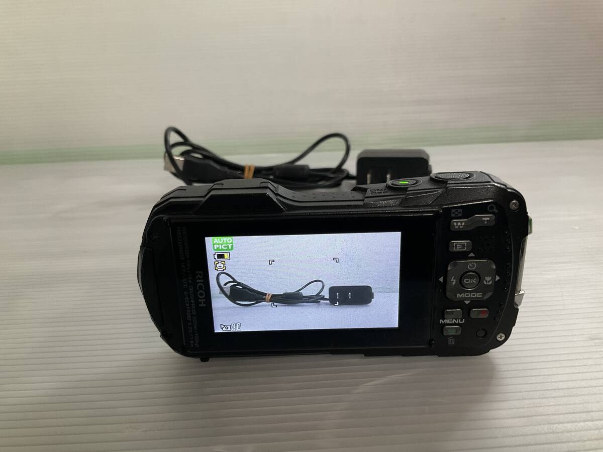 美品　防水デジタルカメラ RICOH リコー WG-50ブラック 6-17-A