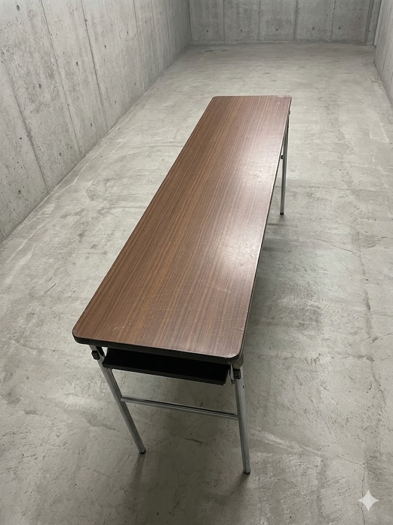 R260616-006Z 【複数在庫あり】残り11 OKAMURA 折り畳み テーブル W176×D46×H70 オフィス家具 会議室 引き取り歓迎