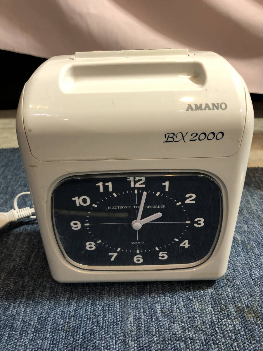 hf260615-006A6 AMANO BX2000 通電確認済み 中古 タイムレコーダー タイムカード 勤怠 店舗 