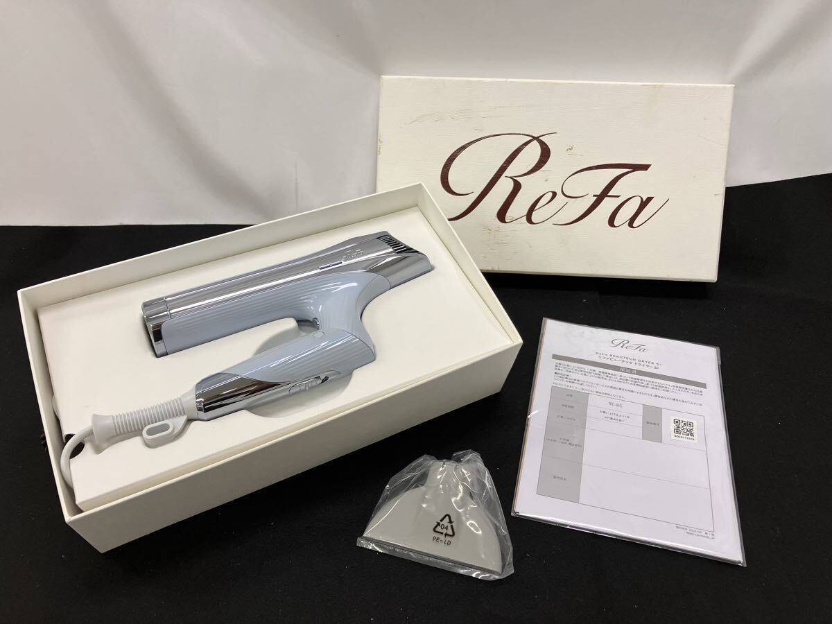 ［T11566］中古品　ReFaリファ ビューテック ドライヤーS+ RE-BC-02A ホワイト　2024年製 高機能 ヘアドライヤー　ハイドロイオン 美容家電
