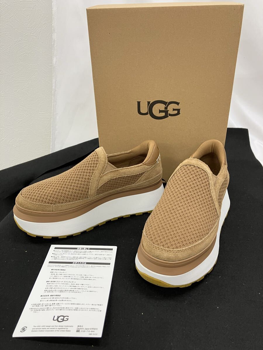 [T11519]未使用　UGG　アグ　W TAELAN SLIP ON スリッポン スニーカー 厚底　W/1170557-CHE-07　SIZE 7 24ｃｍ　ベージュ