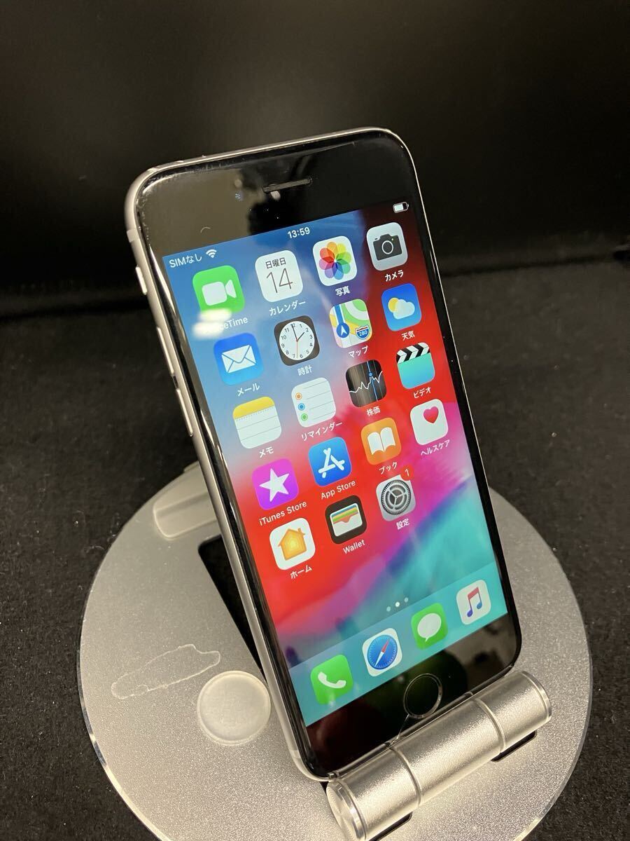 ［T11541］iPhone 6s 64GB シルバー 動作確認 初期化済み バッテリー86% A1688 スマホ スマートフォン利用制限○　画面割れ