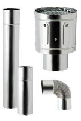 薪ストーブ 時計型用 ステンレス 煙突セット Ａ １０６ｍｍ
