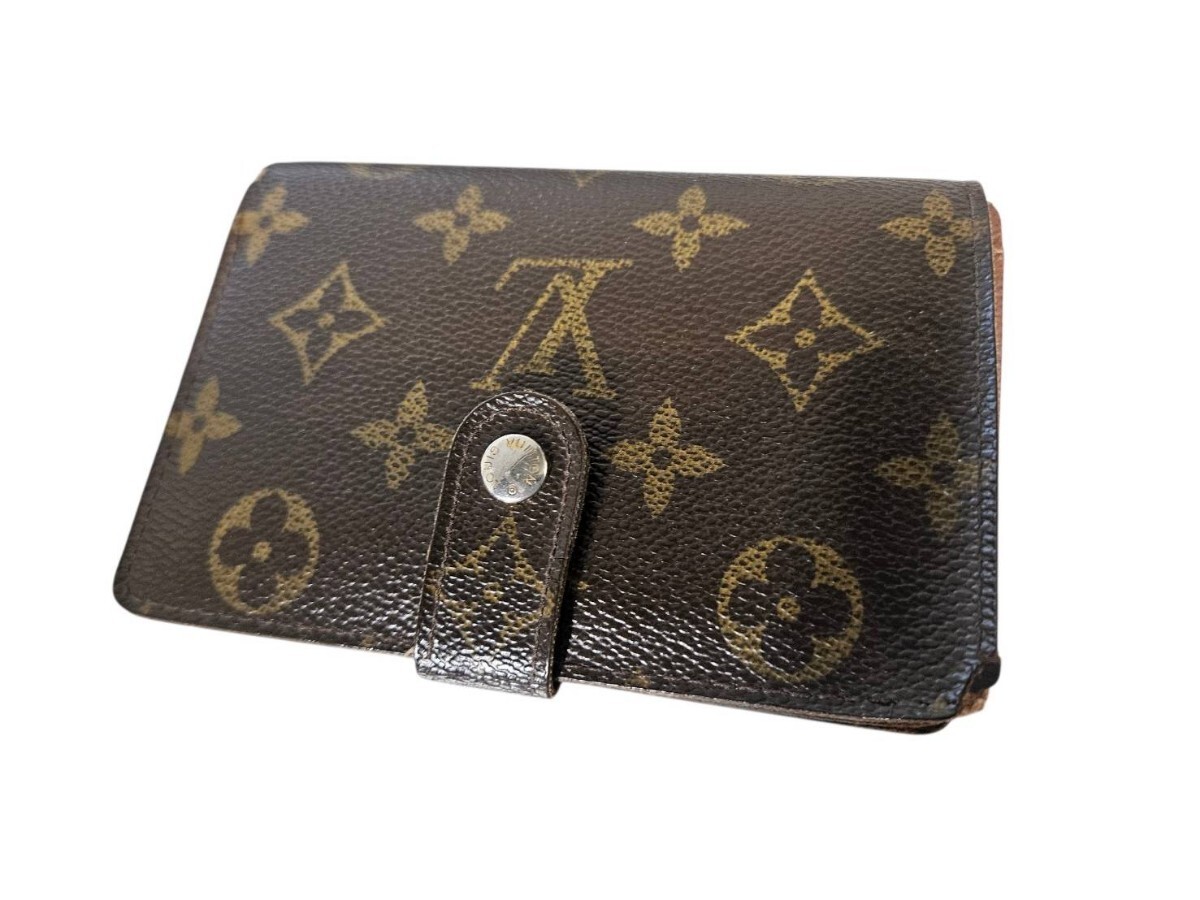 LV ルイヴィトン がま口 三つ折り財布 ポルトフォイユ ヴィエノワ モノグラム M61674 ウォレット MN218