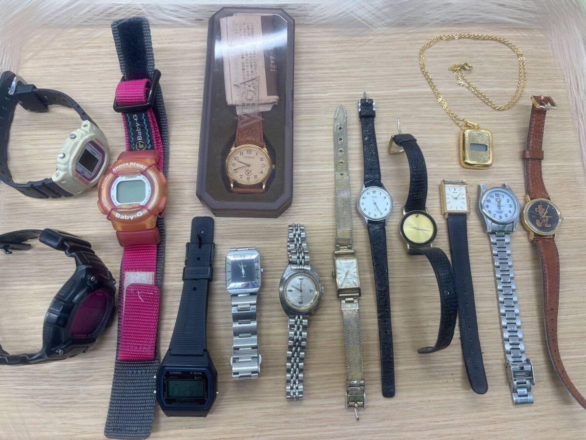 腕時計まとめ売り ジャンク 14点セット CASIO SEIKO CITIZEN Baby-G 懐中時計 不動品 部品取り　　MN254