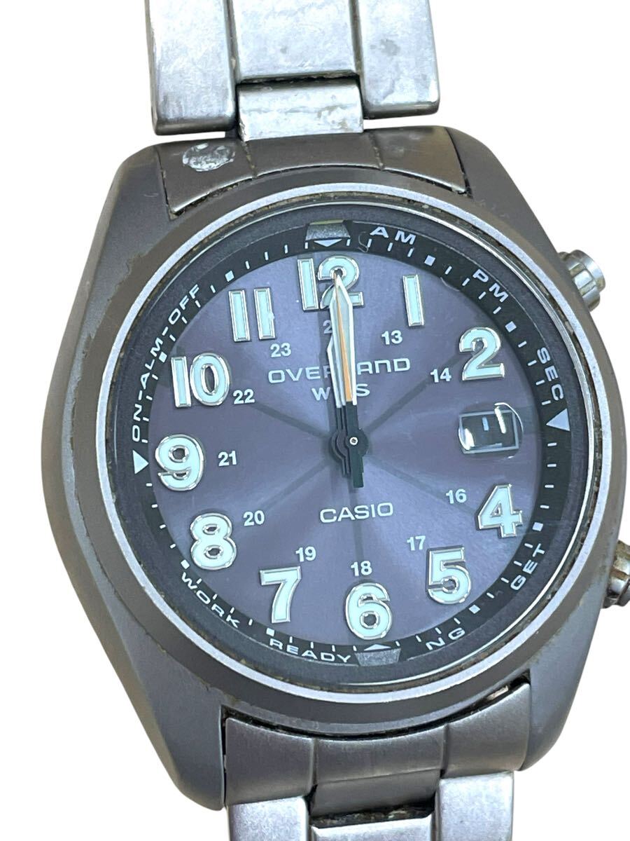 【1円】CASIO OVERLAND OVW-100TDJ カシオ 腕時計 ウェーブセプター タフソーラー カレンダー 電波ソーラー 動作未確認