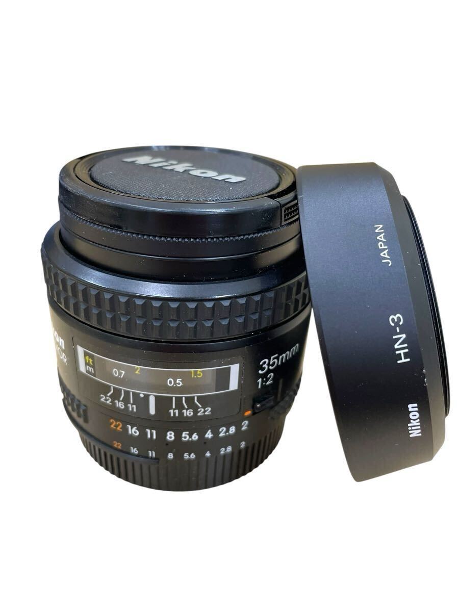 【1円】Nikon AF NIKKOR 35mm 1:2 単焦点 レンズ ニコン HN-3 カメラレンズ