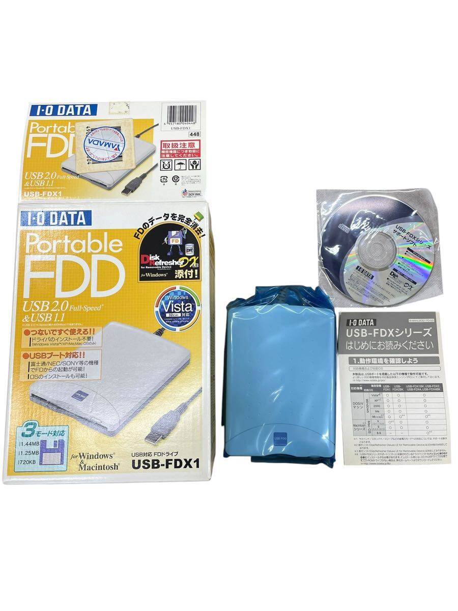 【美品】Portable FDD FDX1 FDドライブ I-O データ アイ オー フロッピー USB2【1円】