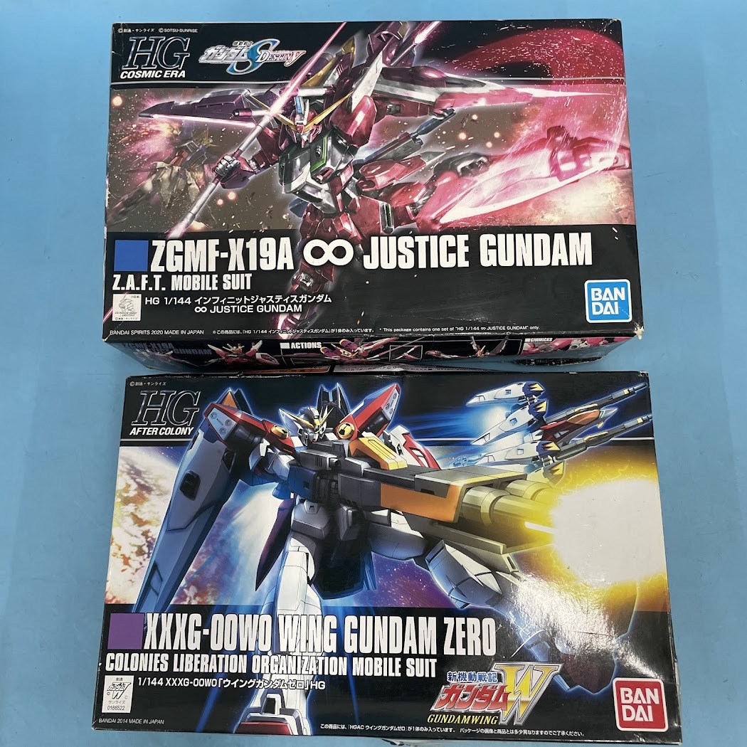 【B412-6】未組立 プラモデル HGCE インフィニットジャスティスガンダム HGAC ウイングガンダムゼロ 計2点まとめ売り