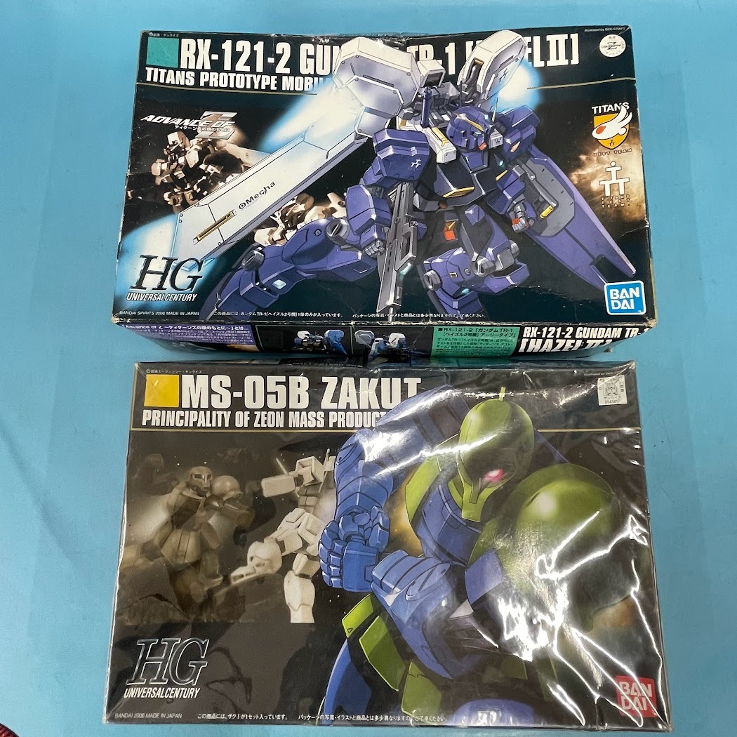 【B420-6】未組立 プラモデル HGUC ガンダム TR-1（ヘルズル2号機）HG ザクⅠ 計2点 まとめ売り