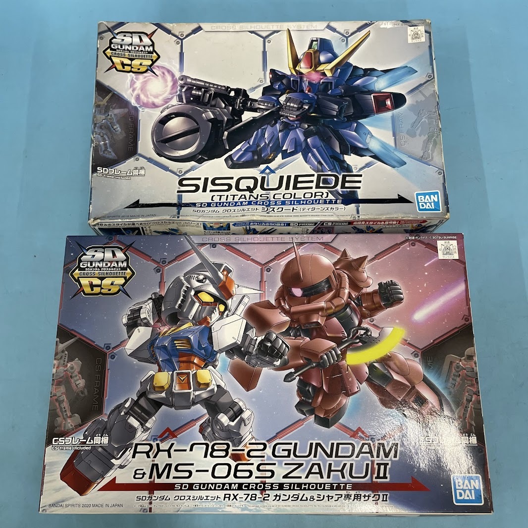 【B439-6】未組立 プラモデル SDCS ガンダム＆シャーア専用ザクⅡ ジスクード（ティターンズカラー）計2点 まとめ売り
