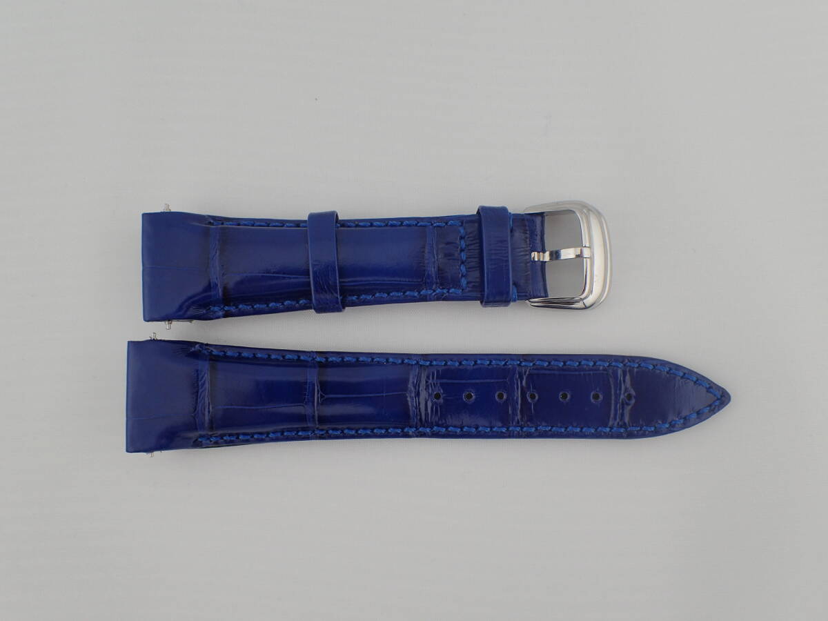 未使用 FRANCK MULLER フランクミュラー 純正 レザーベルト ブルー 純正尾錠付 20mm