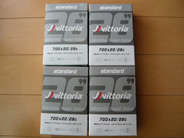  Vittoria ヴィットリア ビットリア STANDARD 700x20/28c バルブ長48mm 4本セット
