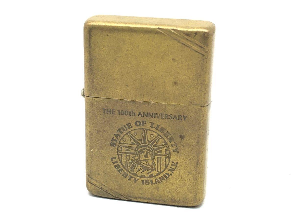 ■Zippo THE 100th ANNIVERSARY オイルライター 1986年製 火花あり 中古【UW050537】