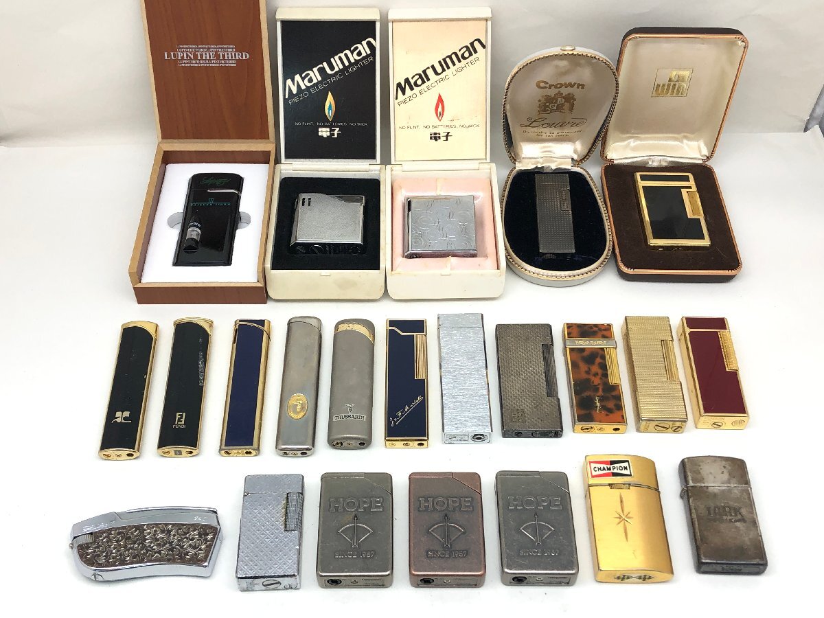 ■Zippo / マルマン / GIVENCHY / YSL / Windmill 他 ライター 多数 まとめ 火花あり/現状渡し 中古【UW060003】