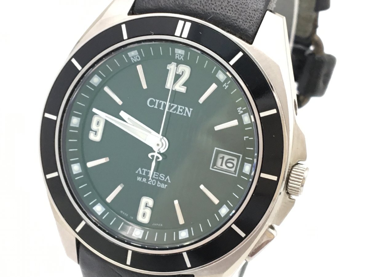 CITIZEN シチズン ATTESA アテッサ「H110-T016758」デイト ブラック文字盤 腕時計 動作未確認 現状渡し 中古【UW050598】▲