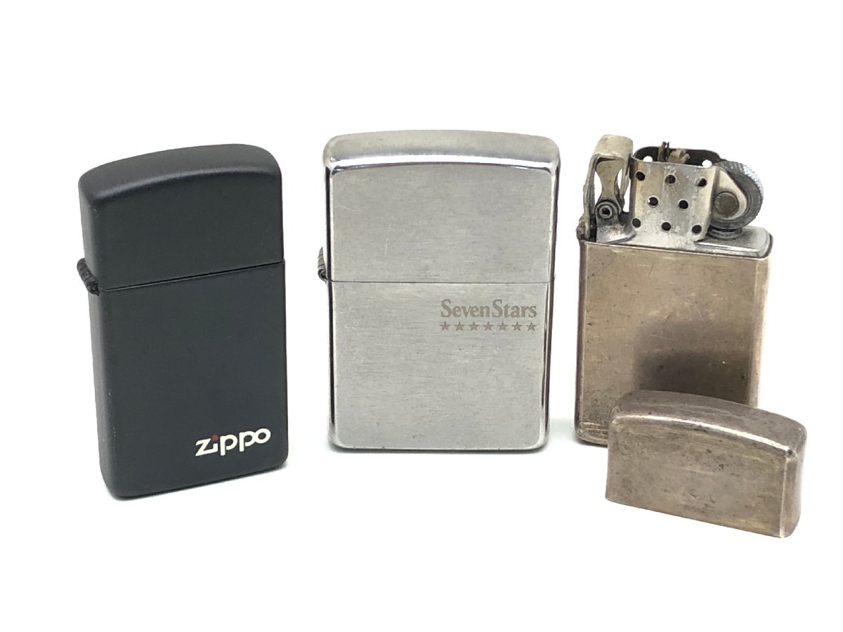 ■ Zippo STERLING 1996 Seven Stars 2016 他 オイルライター 3点 まとめ 火花あり/現状渡し 喫煙具 【UW060025】