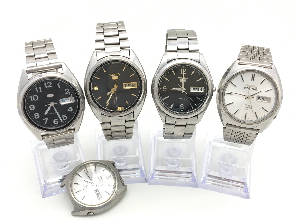 SEIKO セイコー「5 ファイブ / アクタス」AT / オートマティック・メンズ のみ 5本 まとめ 腕時計 動作未確認 現状渡し 中古【UW050458】▲