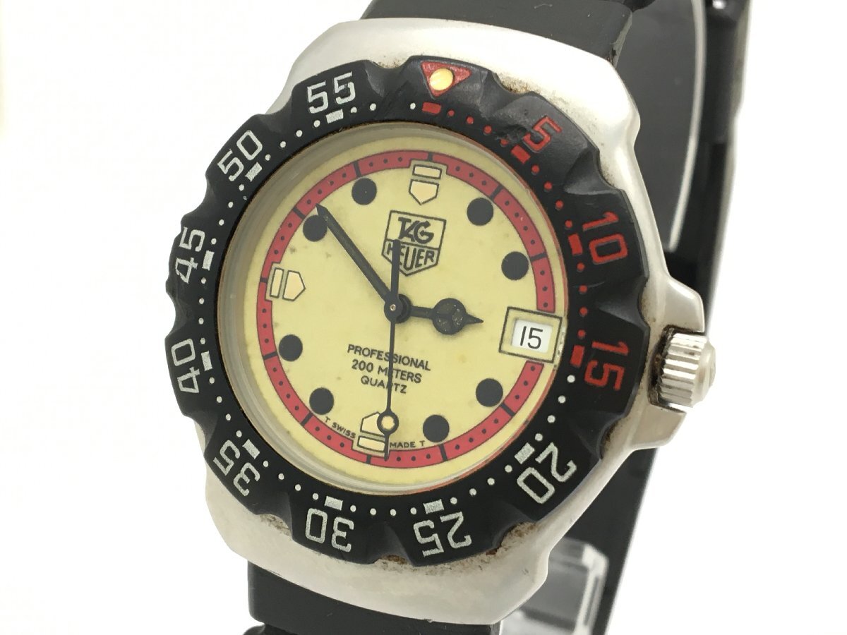 TAG HEUER タグホイヤー プロフェッショナル 200M「WA1211」デイト アイボリー文字盤 腕時計 動作未確認 現状渡し 中古【UW050588】▲