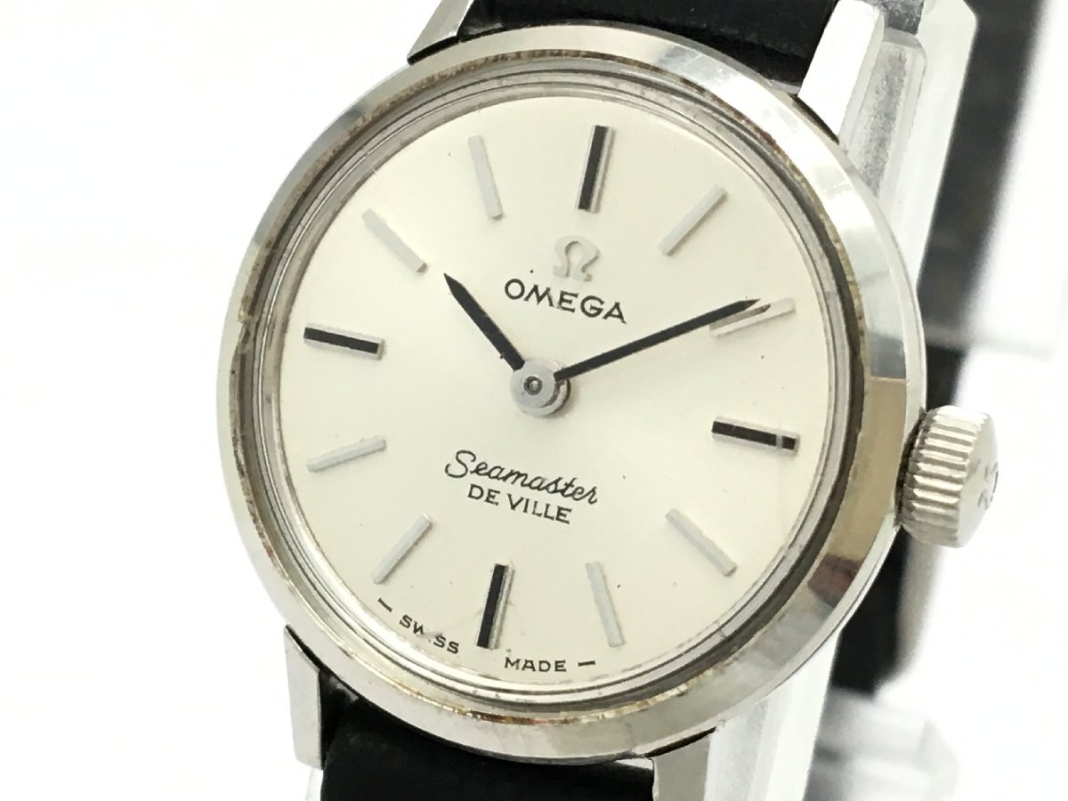 OMEGA オメガ DeVille デヴィル 手巻き シルバー文字盤 レディース 腕時計 動作未確認 現状渡し 中古【UW050595】▲