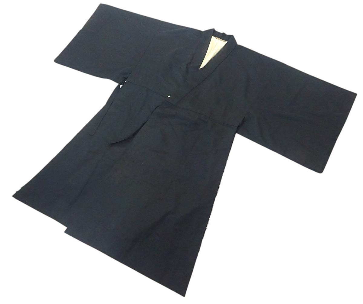 緑屋s■ 法衣 黒 正絹　法要 葬儀 仏具 僧侶 装束 袈裟　k8/6-011/8-2#80