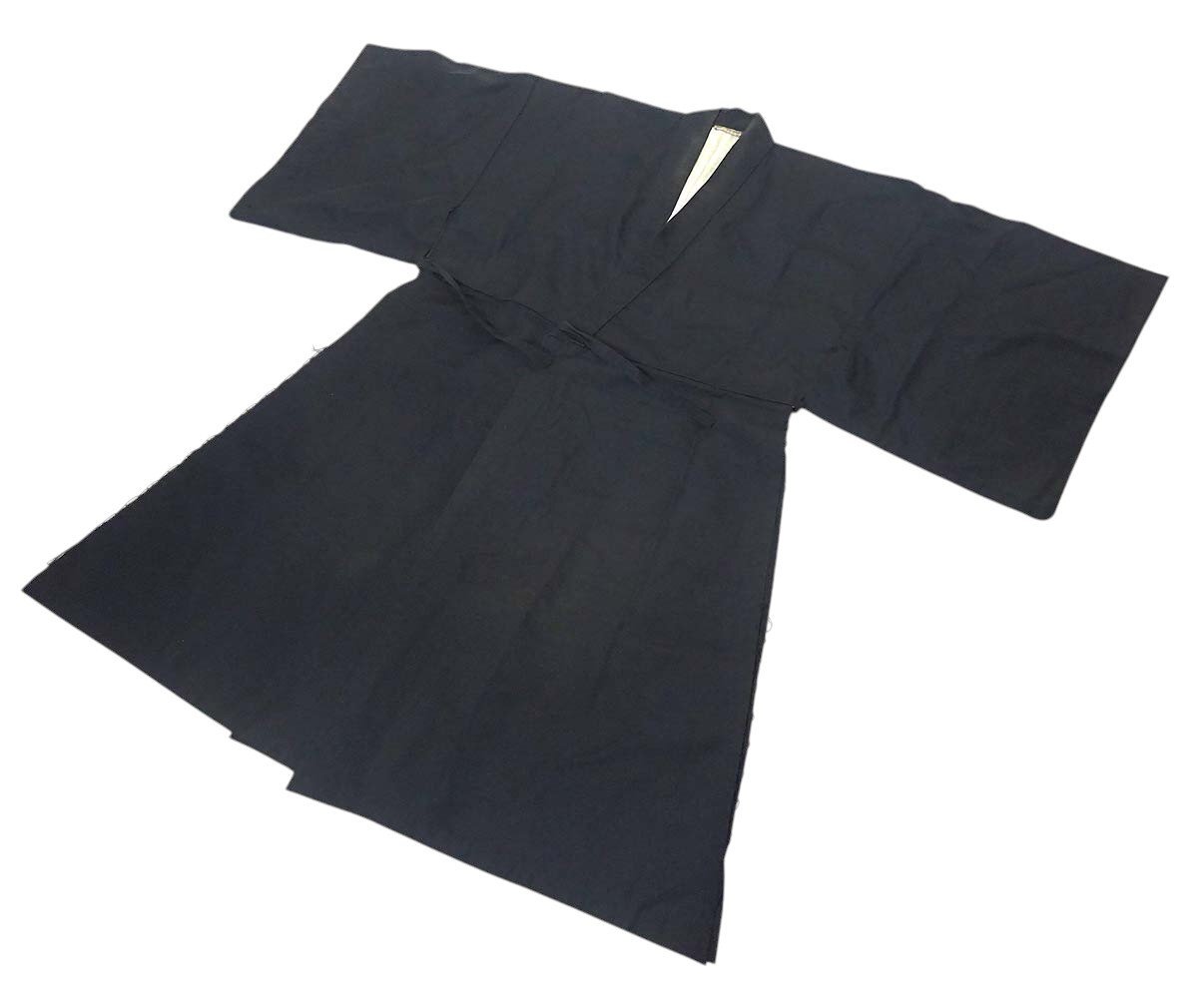 緑屋s■ 法衣 黒 正絹　法要 葬儀 仏具 僧侶 装束 袈裟　k8/5-980/8-2#80