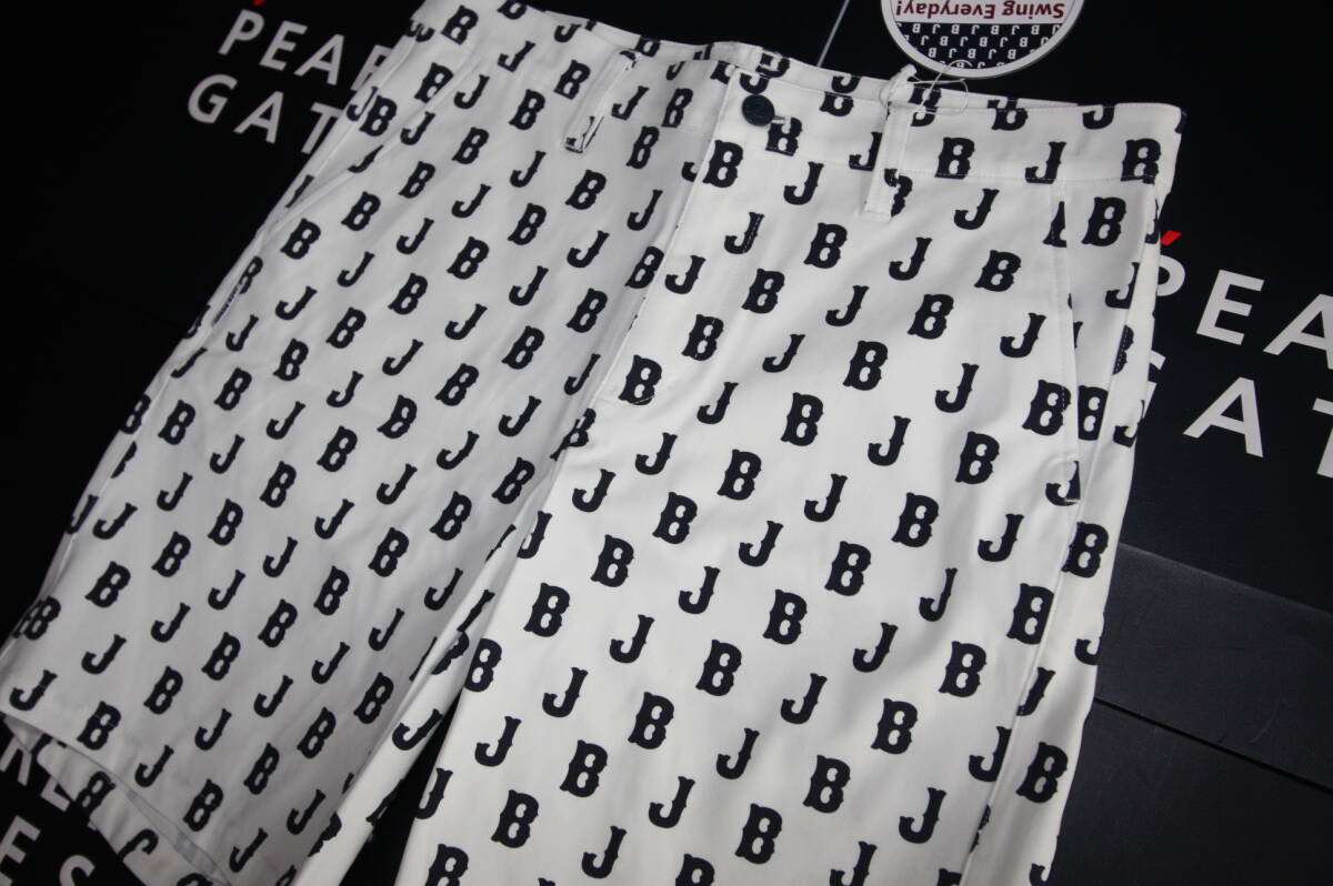 ★正規品★パーリーゲイツ PEARLY GATES ジャックバニー★大人気 ストレッチツイル総柄ショートパンツ★ホワイト★6(LL)
