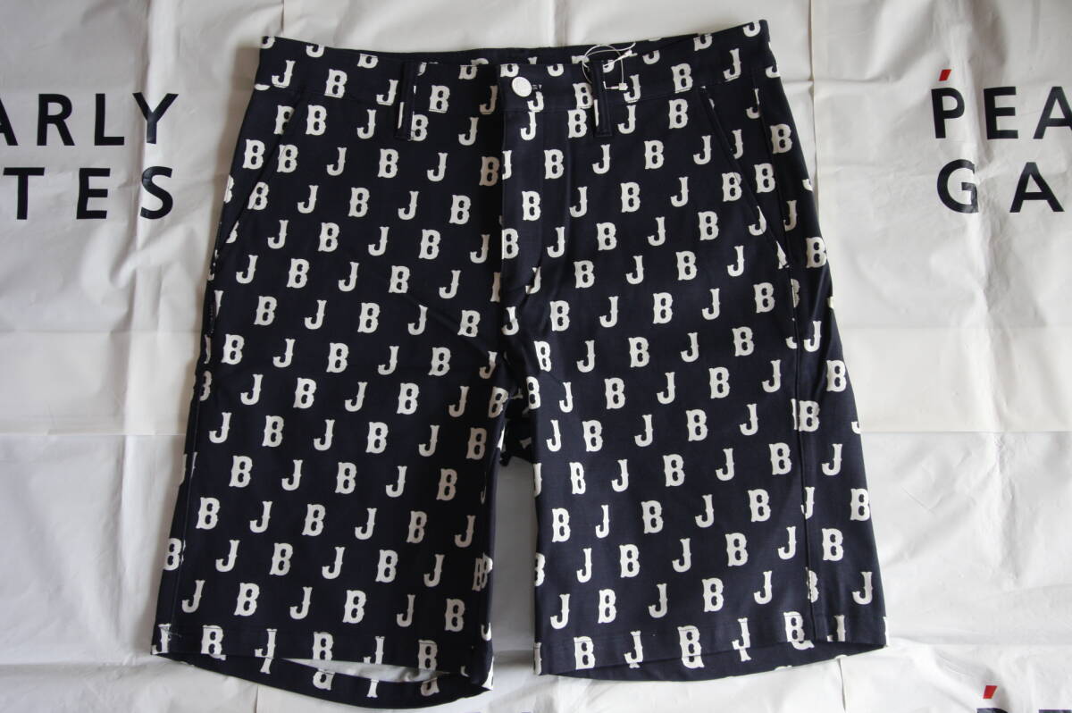 ★正規品★パーリーゲイツ PEARLY GATES ジャックバニー★大人気 ストレッチツイル総柄ショートパンツ★ネイビー★5(L)