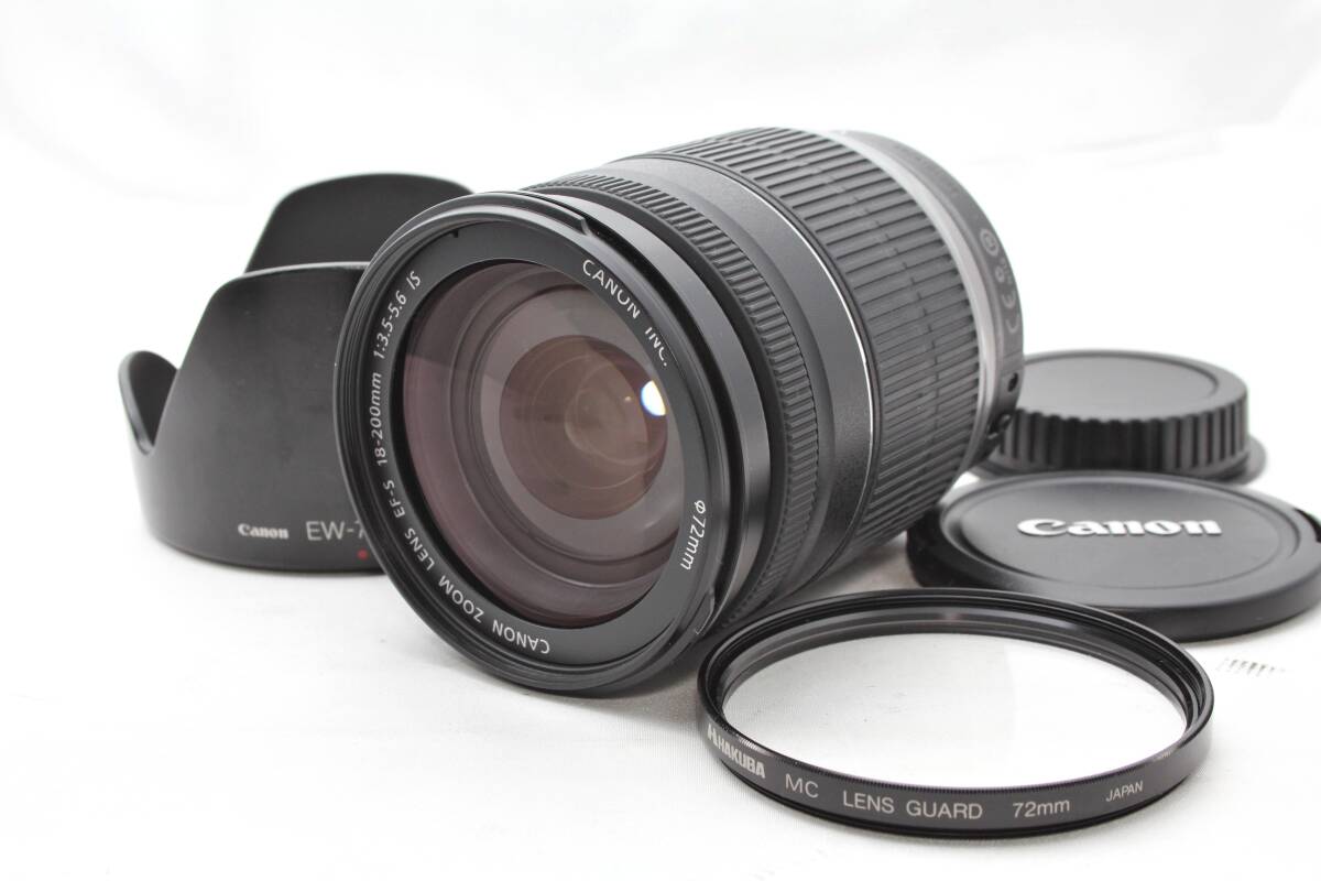 ★【動作○ 極上美品 超おすすめ】 Canon EF-S18-200mm F3.5-5.6 IS ★ 高倍率ズームレンズ 手ブレ補正つき EF-S18-200IS