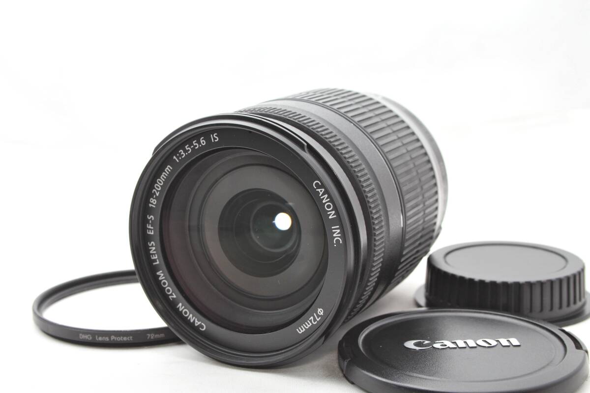 ★【動作○ 極上美品 超おすすめ】 Canon EF-S18-200mm F3.5-5.6 IS ★ 高倍率ズームレンズ 手ブレ補正つき EF-S18-200IS 20260606