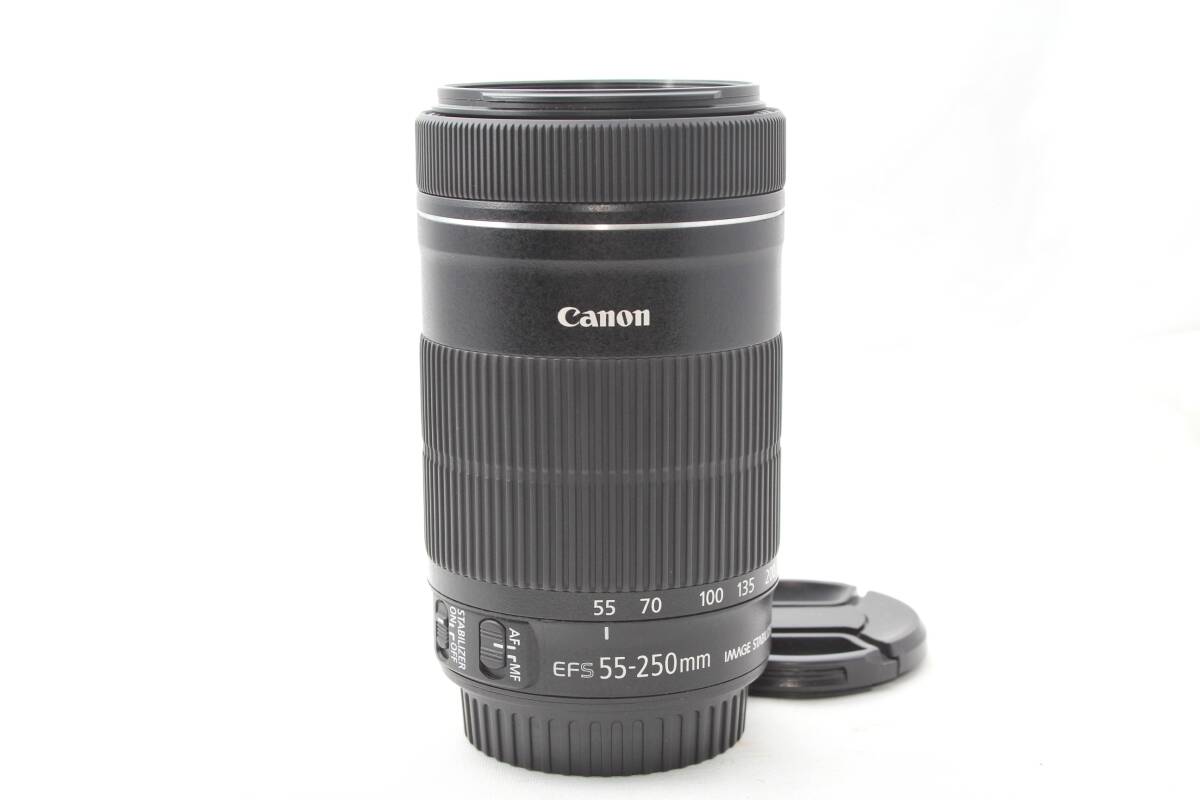 ★【動作〇 おすすめ 極上美品】 Canon EF-S55-250mm F4-5.6 IS STM ★ 手振れ補正付き 純正望遠レンズ EF-S55-250ISSTM