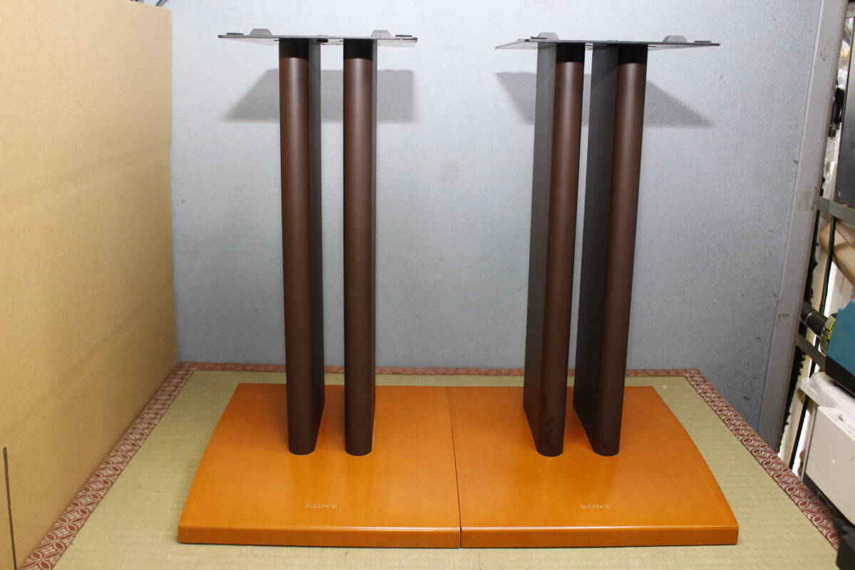 ☆52☆USED☆現状品☆SONY ソニー WS-AL5 スピーカースタンド ペア 純正ウッドスタンド