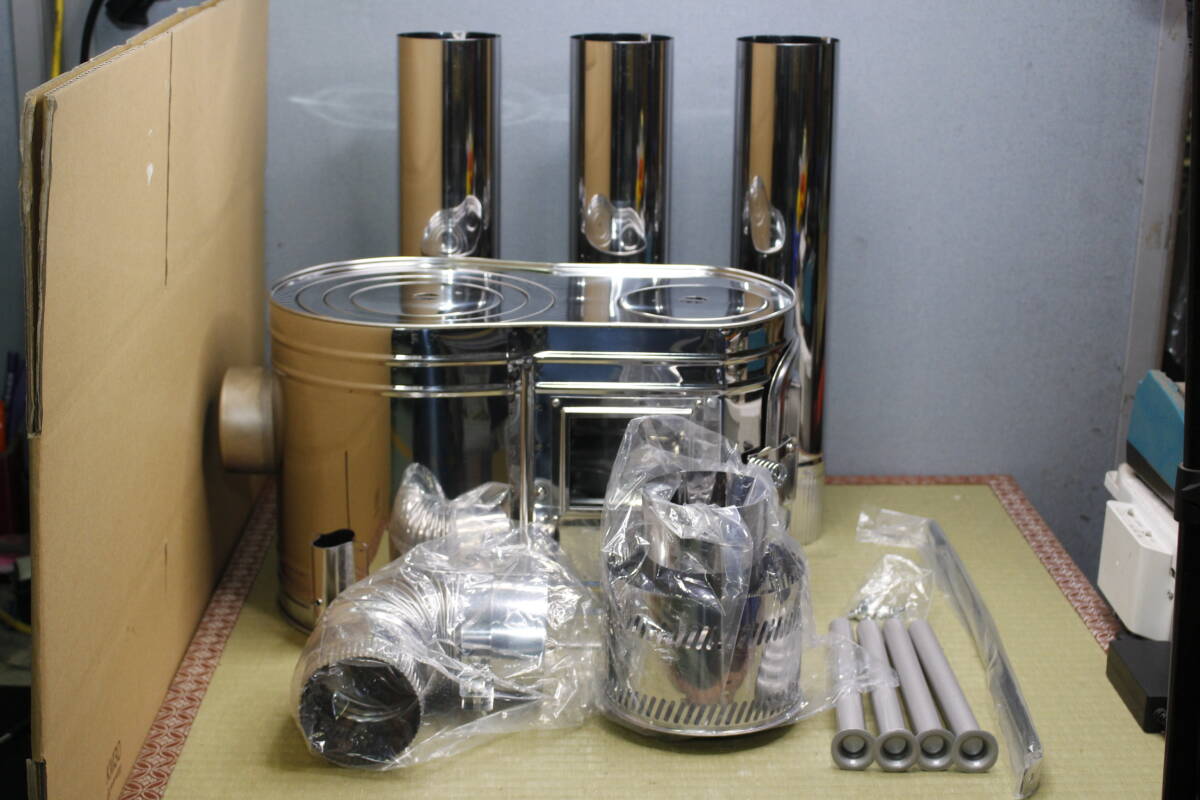 ☆55☆USED☆保管品☆ホンマ製作所 ステンレス製 煙突 時計型 薪ストーブ ASS-60